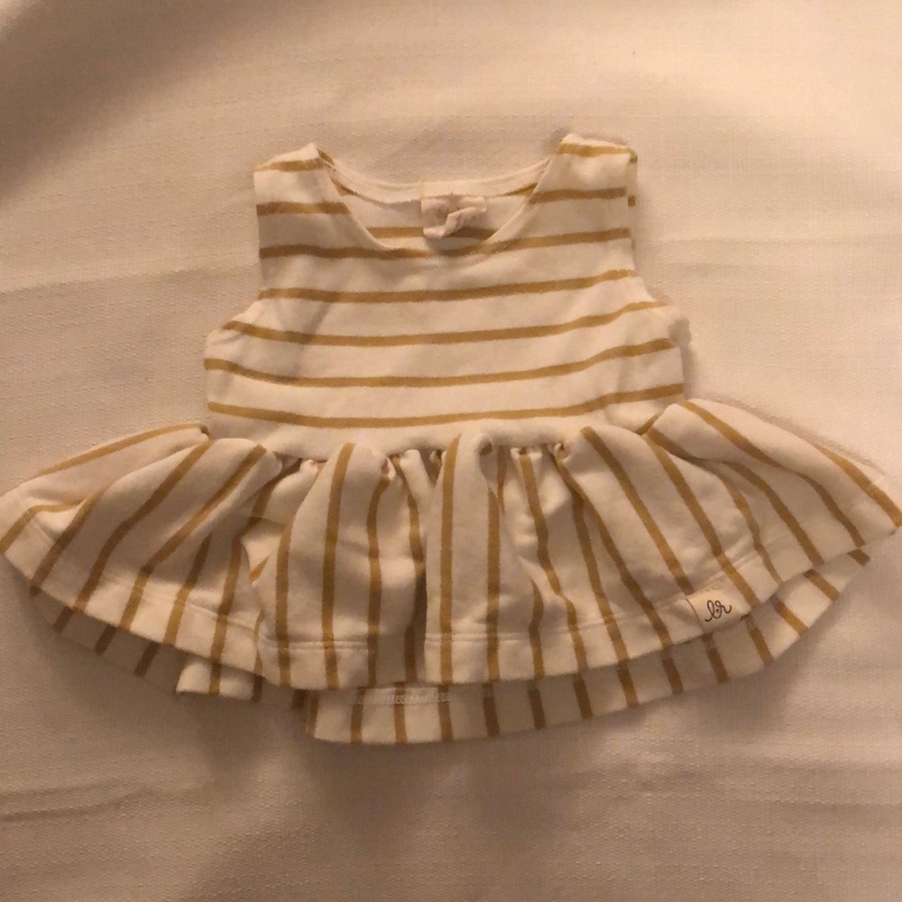 Lulu and Roo 0-3 month peplum striped tank